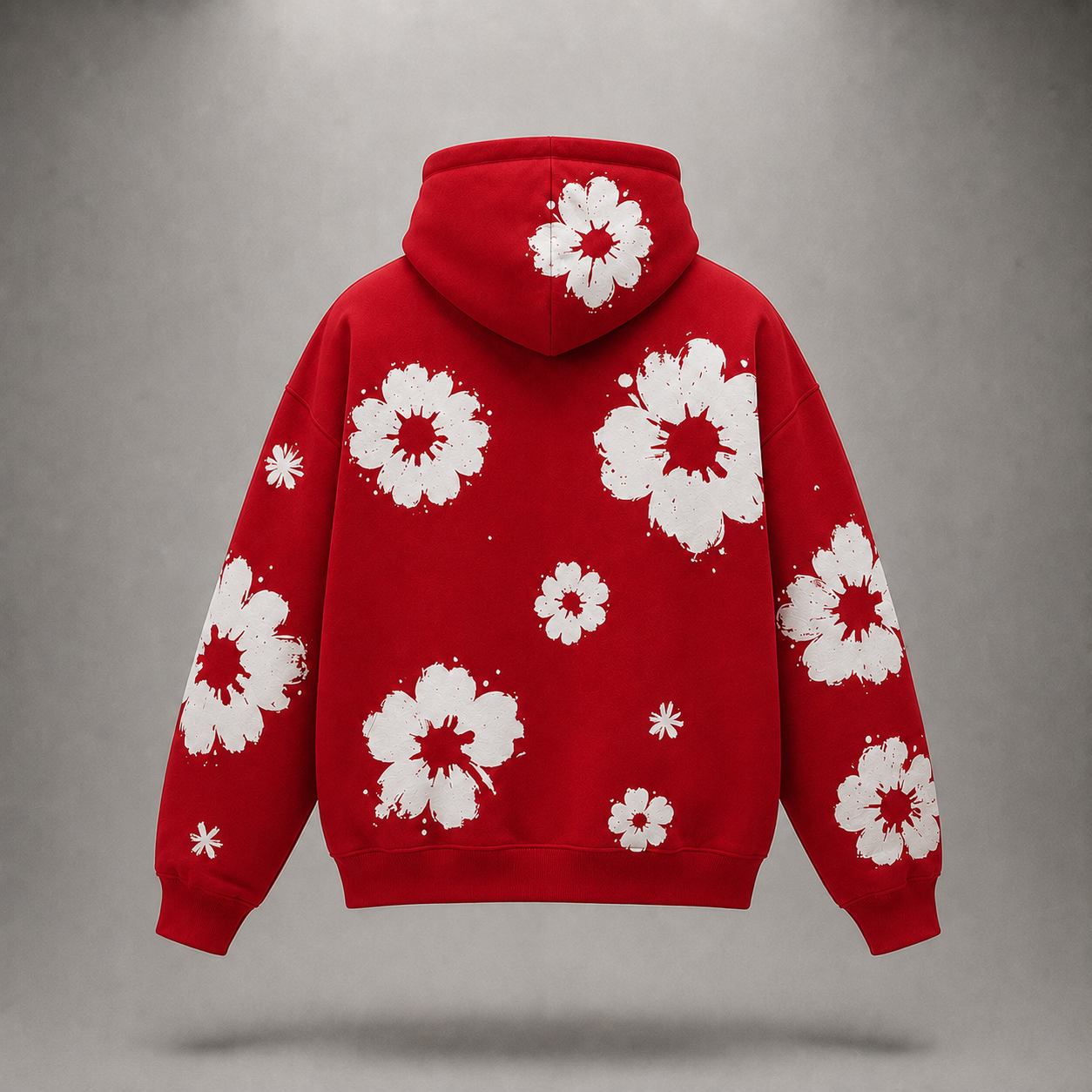 Denim Flower Hoodie
