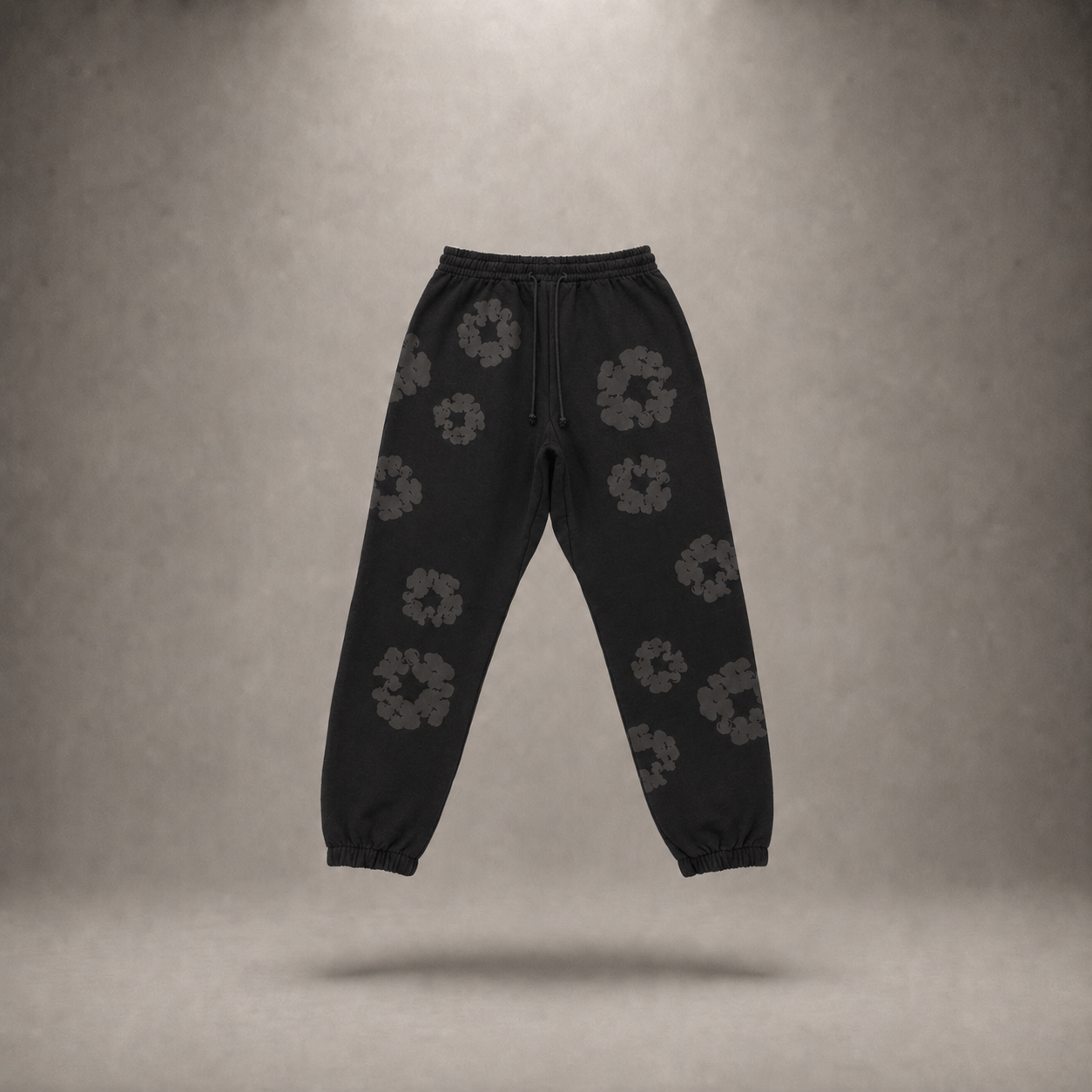 Denim Flower Sweatpants