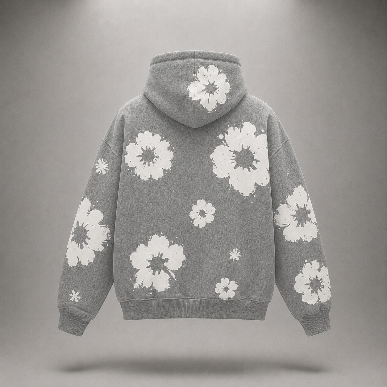 Denim Flower Hoodie
