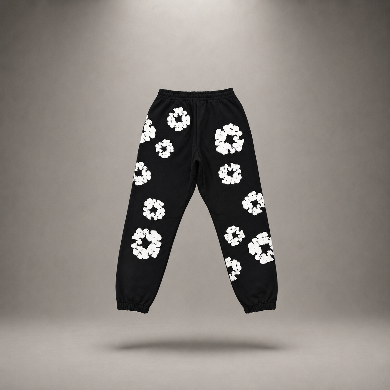 Denim Flower Sweatpants