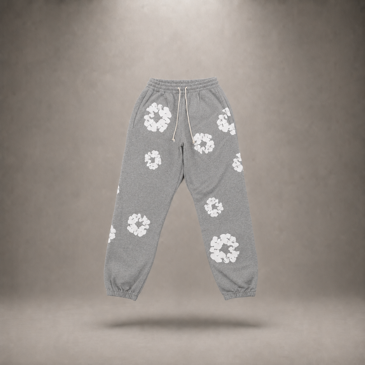 Denim Flower Sweatpants