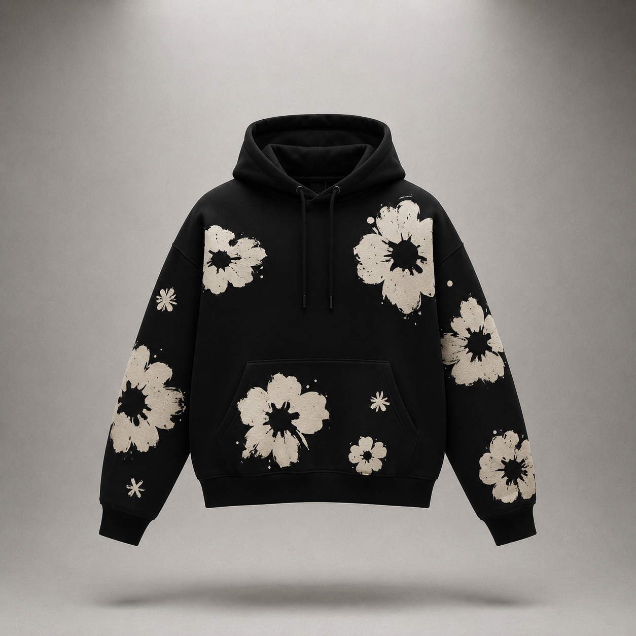 Denim Flower Hoodie