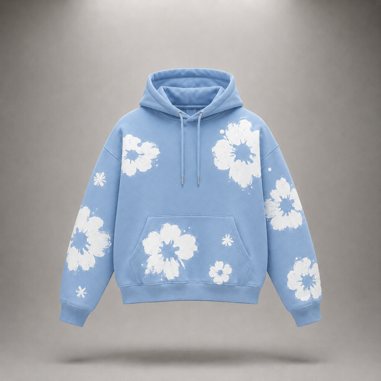 Denim Flower Hoodie