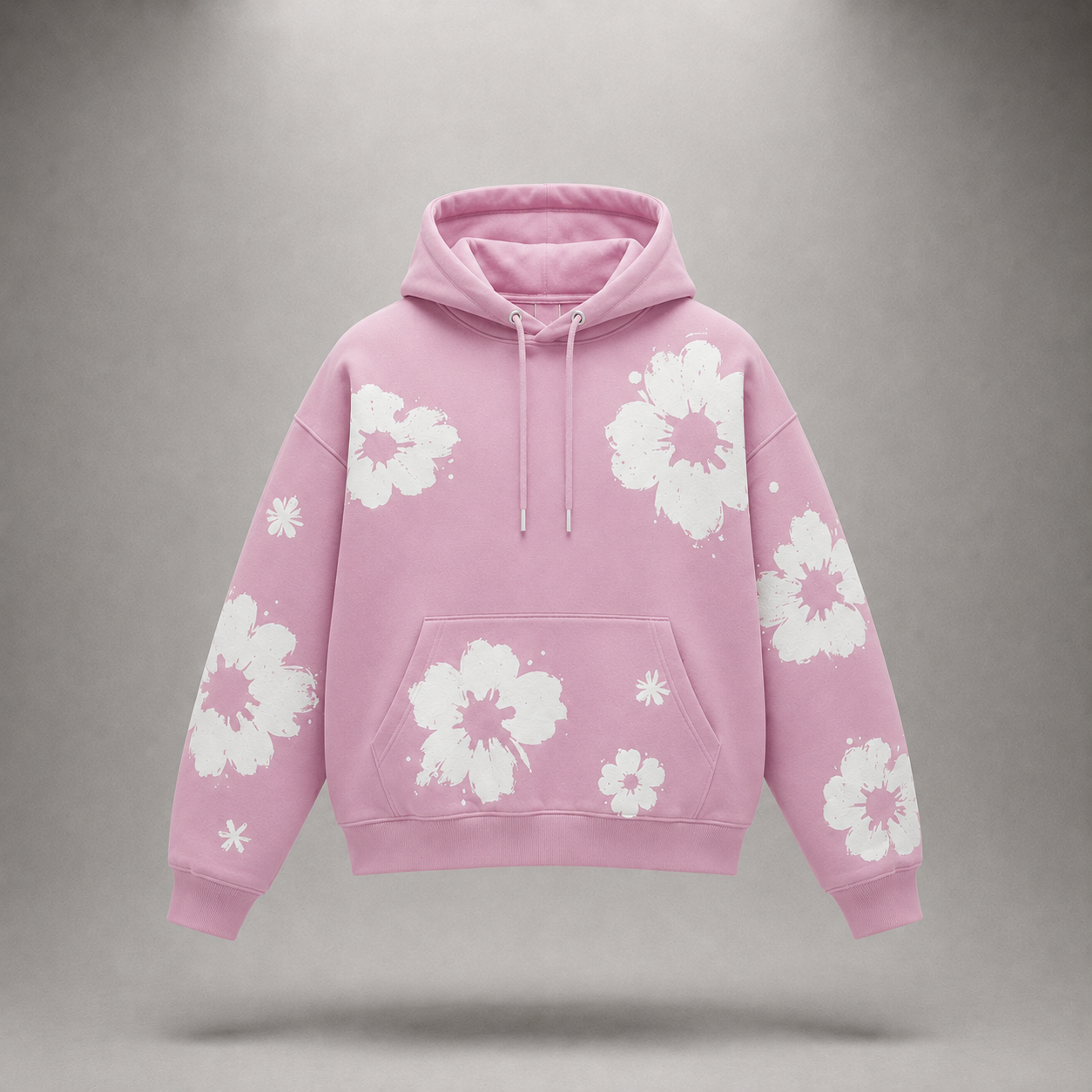 Denim Flower Hoodie