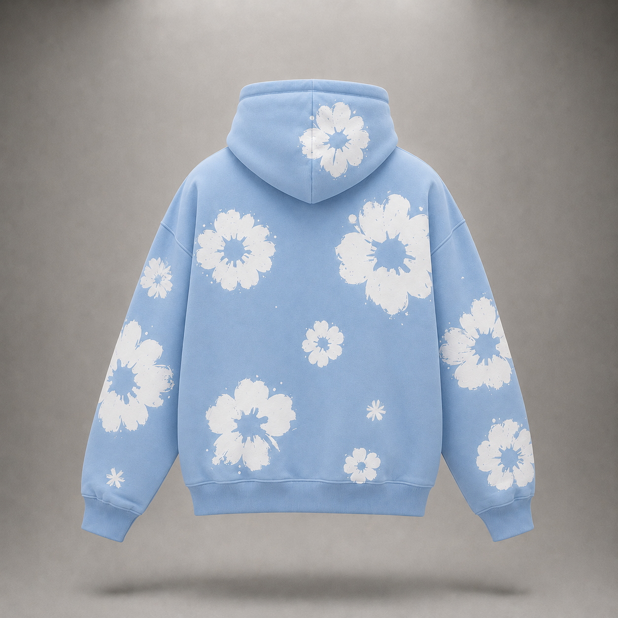 Denim Flower Hoodie