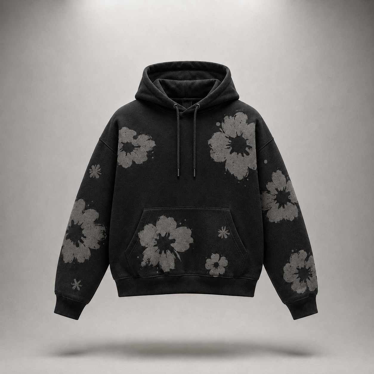 Denim Flower Hoodie