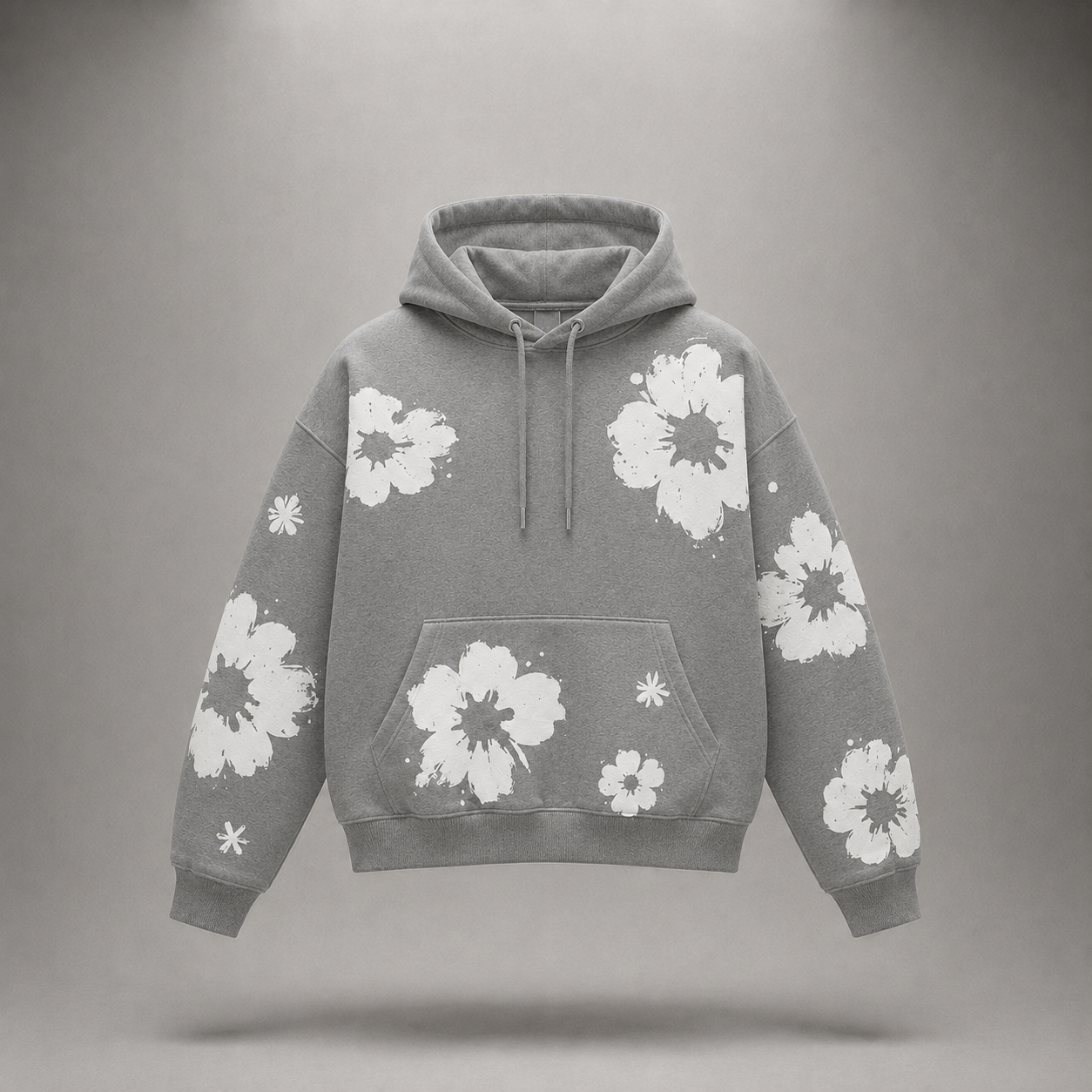 Denim Flower Hoodie