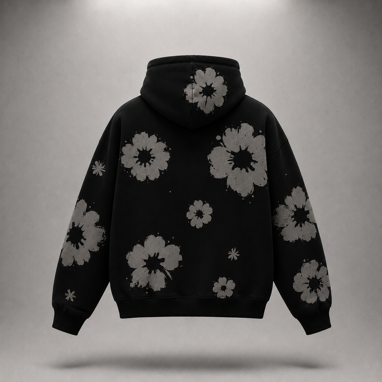 Denim Flower Hoodie