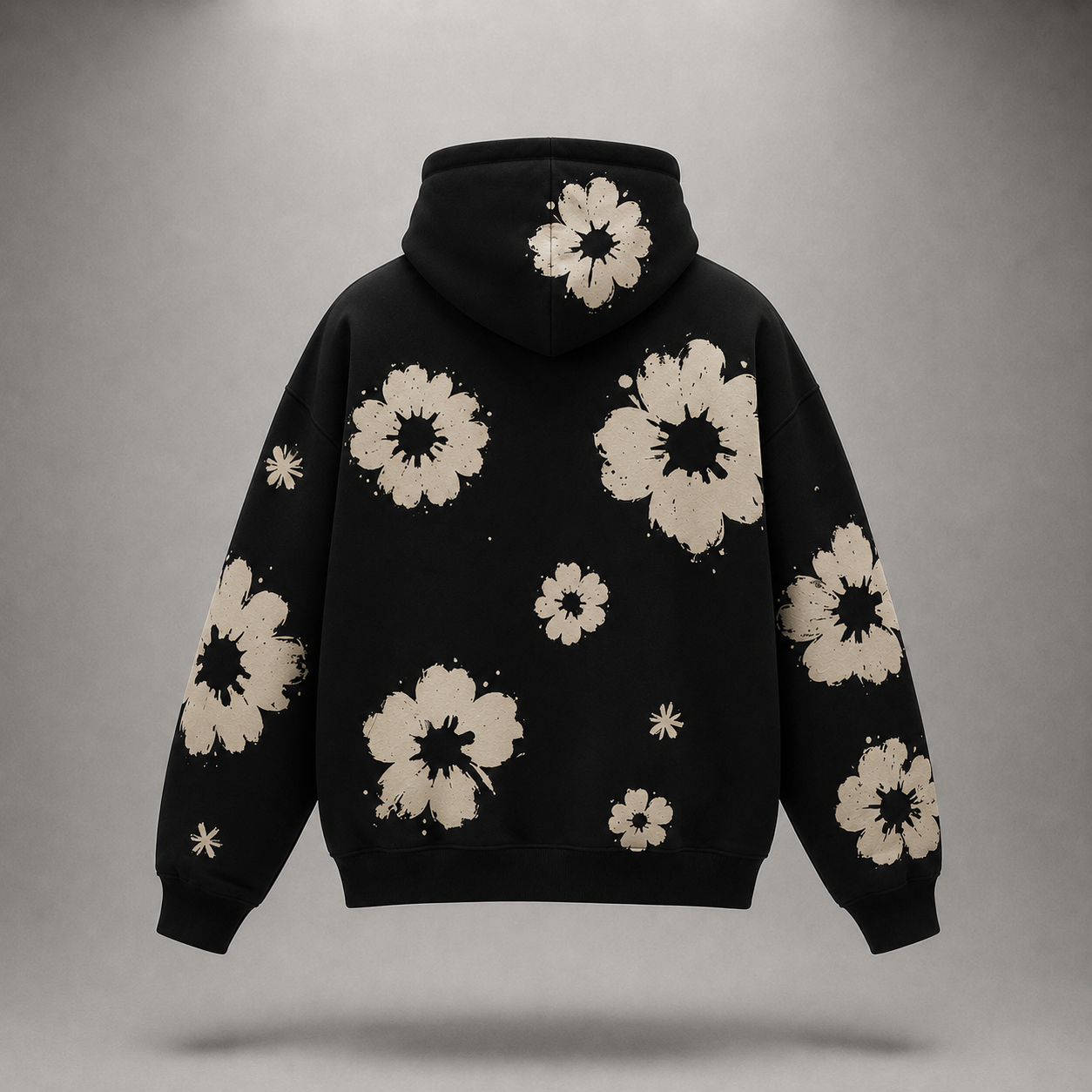 Denim Flower Hoodie